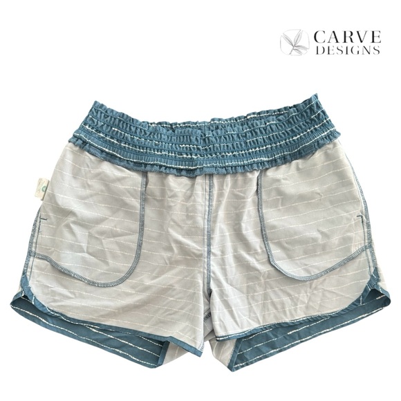 Carve Designs Women's Striped Swim Shorts Blue White Size S - Picture 3 of 9